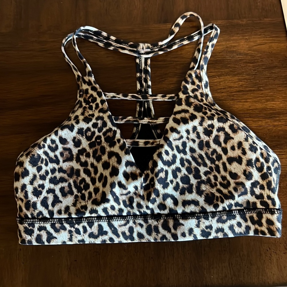 Zyia Active Grid Leopard Print Sports Bra